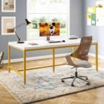 Conference Table, 6FT Rectangle Meeting Table Executive Desk - Image 6