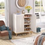 Shoe Cabinet, 20 Pairs Entryway Shoe Racks Organizer with Shelves - Image 5