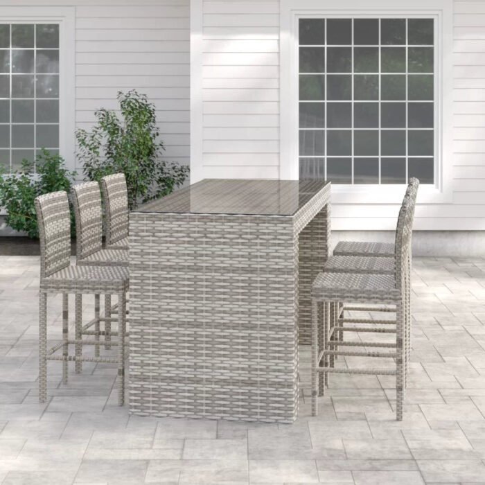Fernando rattan bar set accommodates 6 people. - Image 3