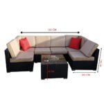 Florence rattan corner seat for 6 people - Image 3