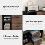 File Cabinet, 2 Drawer Large Mobile Filing Cabinet Letter Size - Image 6