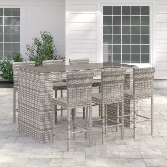 Fernando rattan bar set accommodates 6 people. - Image 4