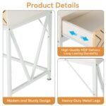 Computer Desk, Modern Writing Table Vanity Desk with Drawers - Image 7