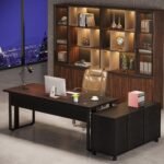 70.8? Executive Desk with 47? Mobile File Cabinet, L Shaped Computer Desk - Image 5