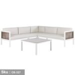 L-shaped aluminum corner for 6 peopand a tab- OS-327 - Image 6