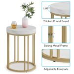End Table, Modern Round Side Table, Small Nightstand - Image 10
