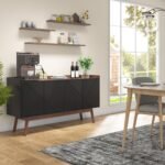 Sideboard Buffet, 55? Kitchen Buffet Cabinet Coffee Bar Table - Image 6