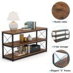 Console Sofa Table with Open Shelf, Industrial TV Stand - Image 9