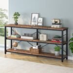 Sofa Table, 3 Tiers TV Stand Console Table - Image 5