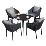 Wollston dining set, 4 chairs and a table - Image 3