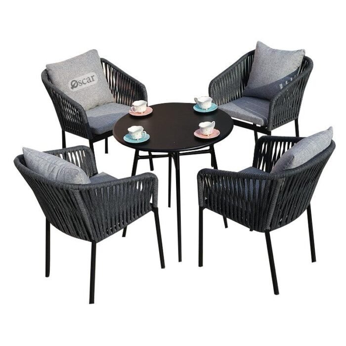 Wollston dining set, 4 chairs and a table - Image 3