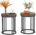End Table, Modern Round Side Table, Small Nightstand - Image 8