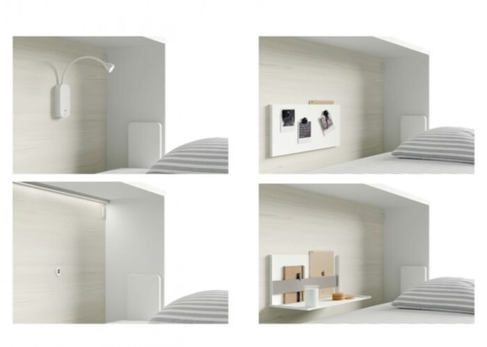 Horizontal folding bunk bed without frame for two 90 x 190 mattresses (available in different sizes) - Image 4