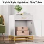 Nightstand, 26? Bedside Table with Drawer & Large Cabinet - Image 6