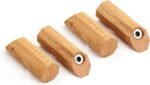Set of 4 hooks natural wood wall hooks, modern decorative - Image 2
