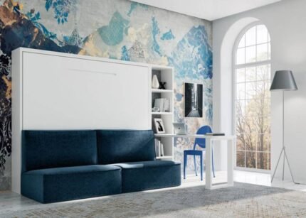 Horizontal bed for 150 x 190cm mattress for sofa