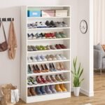 Shoe Cabinet, 9 Tiers Freestanding Shoe Storage Rack - Image 5