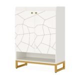 Shoe Cabinet, 6-Tiers Shoe Storage Organizer with Doors - Image 2