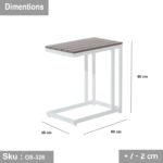 L-shaped aluminum corner for 5 people, a living room taband a side tab- OS-326 - Image 7