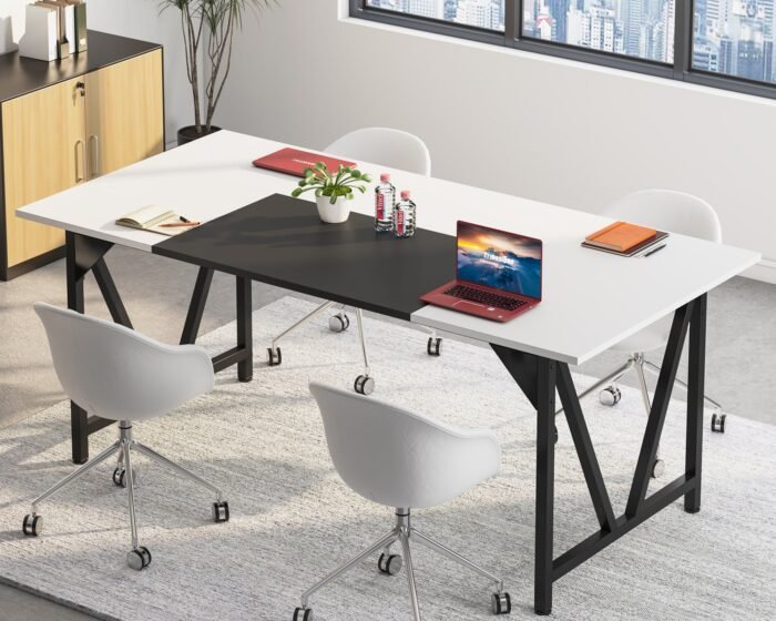 Conference Table, Rectangular 6FT Meeting Table Desk with Splicing Board - Image 10