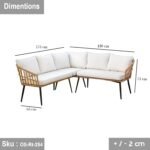 Sydney One Large Rattan Corner is enough for 7 people - Image 9