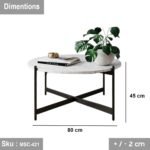 illy coffee table, 80 * 45, black marble - Image 2