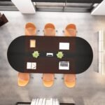 Conference Table, 8FT Oval Meeting Table with Splice Board - Image 5
