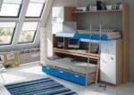 Folding bed with compact and extendable table - Image 3