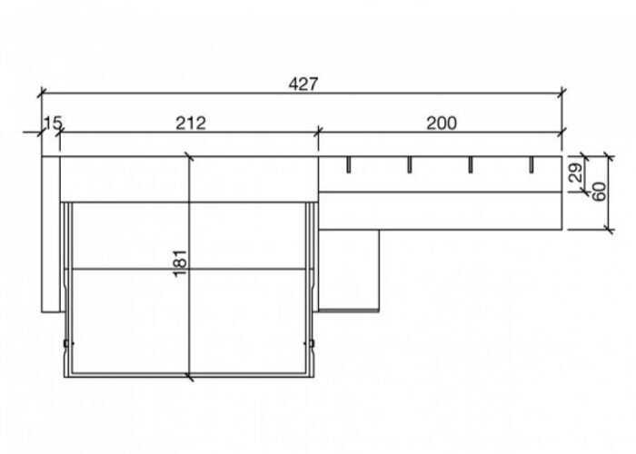 Horizontal folding double bed with sofa - Image 3