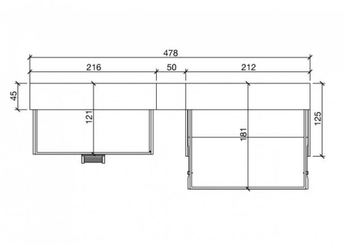 Living room with a folding double bed with a sofa and a loft bed - Image 3