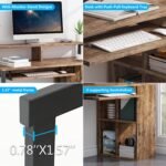 Computer Desk, Writing Desk with Push-Pull Keyboard Tray - Image 5