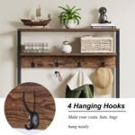 Coat Rack Shoe Bench, Entryway Hall Tree with Hooks & Shelves - Image 7