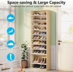 Shoe Cabinet, 11-Tier 70.9? Tall Shoe Rack with Adjustable Shelves - Image 6