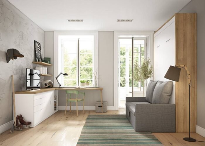 Bedroom with sofa integrated into a folding bed - Image 2