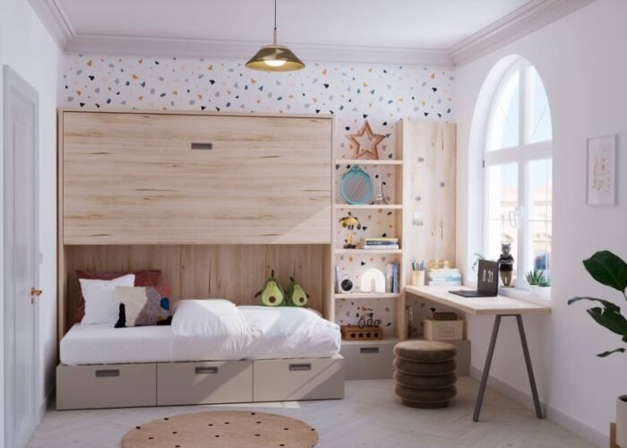 Bedroom with high folding bed - Image 2