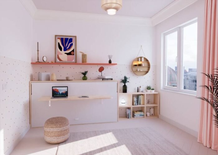 Murphy bed with integrated desk - Image 1