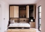 Folding bed with integrated desk and wardrobe - Image 2
