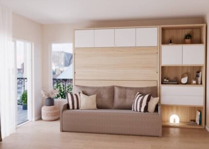 Living room furniture with folding bed and sofa