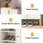 Shoe Cabinet , 6-Tier Shoe Storage Organizer with Adjustable Shelves & Doors - Image 7