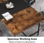 6FT Conference Table, 70.8? Executive Desk Office Computer Meeting Table - Image 6