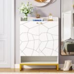 Shoe Cabinet, 6-Tiers Shoe Storage Organizer with Doors - Image 5