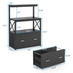 File Cabinet, Lateral Printer Stand with Drawer & Shelves - Image 9