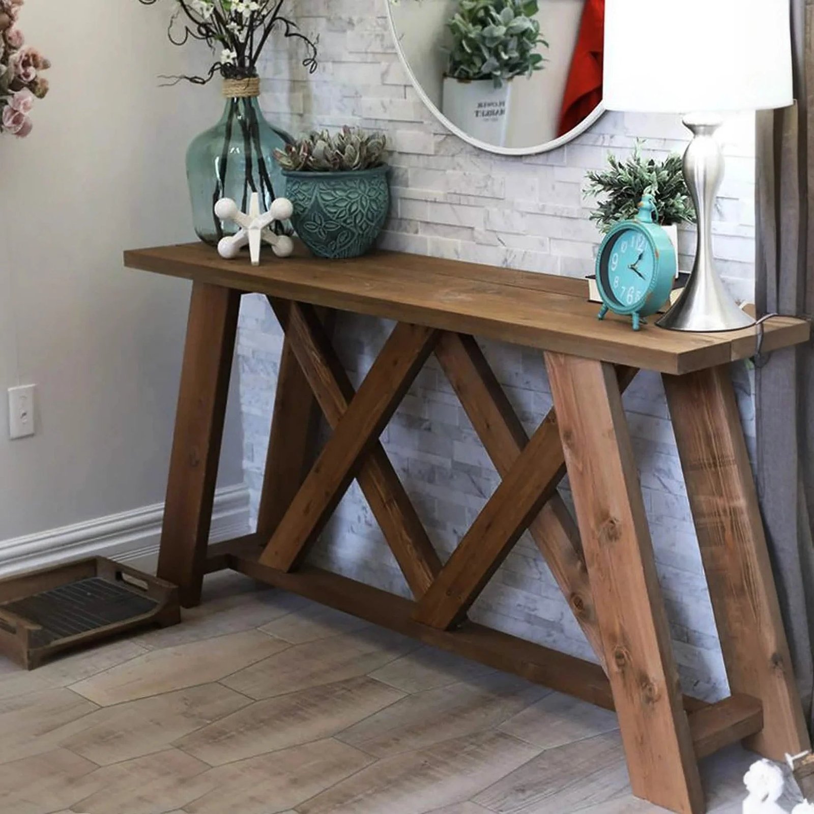 A02.jpg Natural wood console - 120X 90 - ELG-025 - Image 1