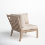 Amina Outdoor Solid Wood Acacia Corner Chair with Cushions - Image 3