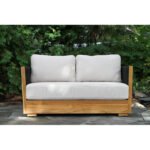 Aniston 59'' Teak Outdoor Loveseat with Sunbrella Cushions - Image 2