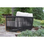 Aniston 59'' Teak Outdoor Loveseat with Sunbrella Cushions - Image 3