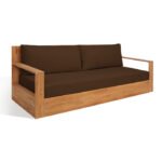 Azul 79.9'' Teak Outdoor Loveseat - Image 3