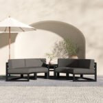 Bergeron Outdoor Curved Patio Sectional with Sunbrella Cushions - Image 2