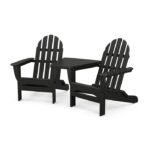 Classic Folding Adirondacks with Angled Connecting Table (Set of 2) - Image 2
