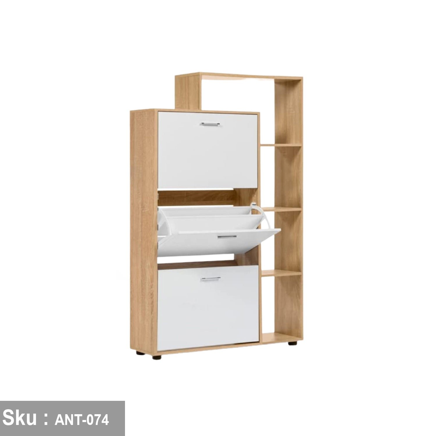 ANT-074 High Quality MDF Wooden Shoe Rack 120cmX40cm - Image 2